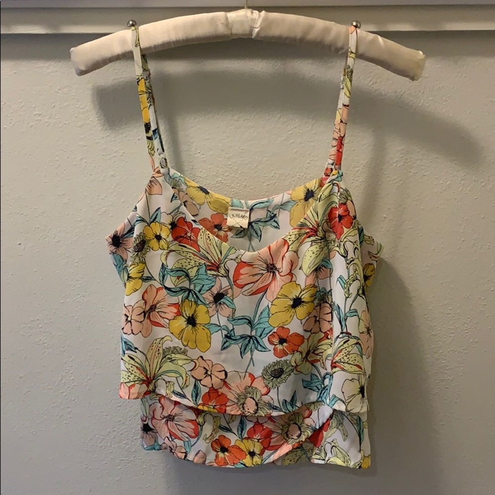 Crop top tank, floral